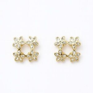 Elegant Gold Floral Earrings